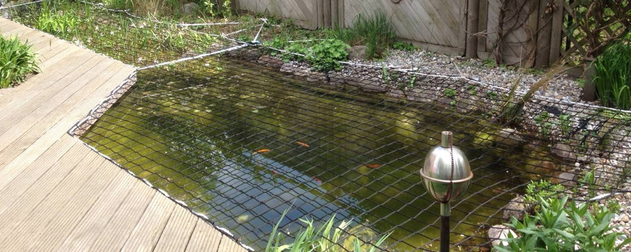 How do you cover a pond for safety?